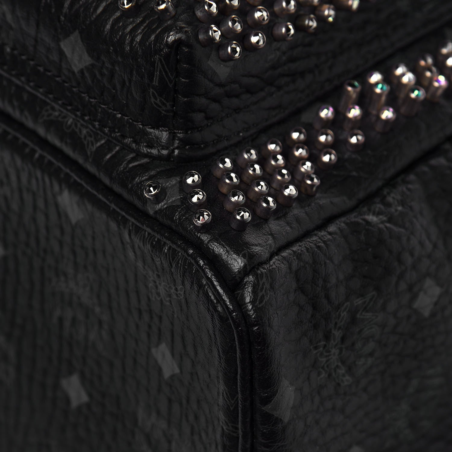 MCM Visetos Studded Small Crystal Backpack Black 8 of 10