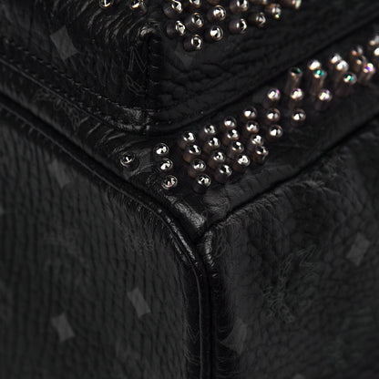 MCM Visetos Studded Small Crystal Backpack Black 8 of 10