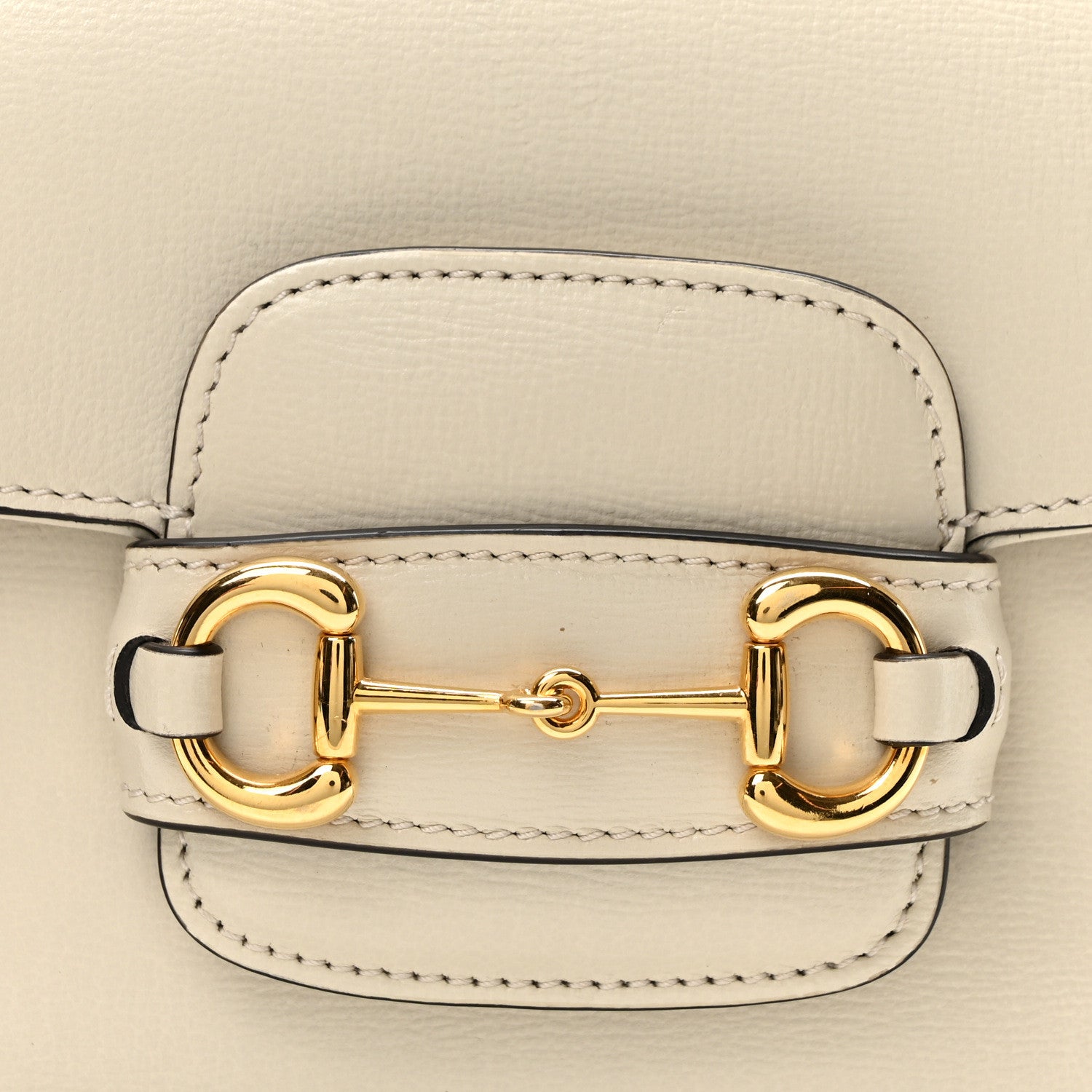 Gucci Azalea Calfskin Web Mini Horsebit 1955 Shoulder Bag Mystic White 7 of 9