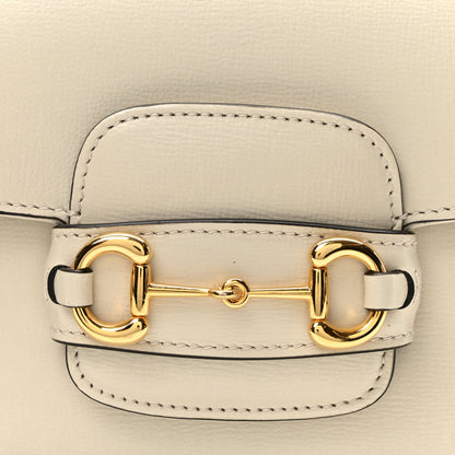 Gucci Azalea Calfskin Web Mini Horsebit 1955 Shoulder Bag Mystic White 7 of 9