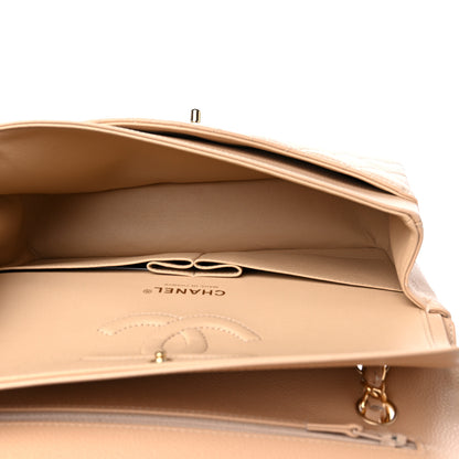 Chanel Caviar Quilted Medium Double Flap Beige Clair 5 of 9
