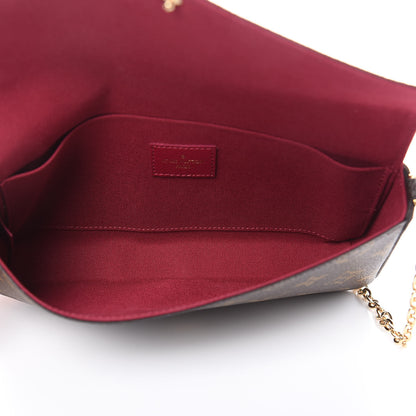 Louis Vuitton Monogram Pochette Felicie Chain Wallet Fuchsia 5 of 10