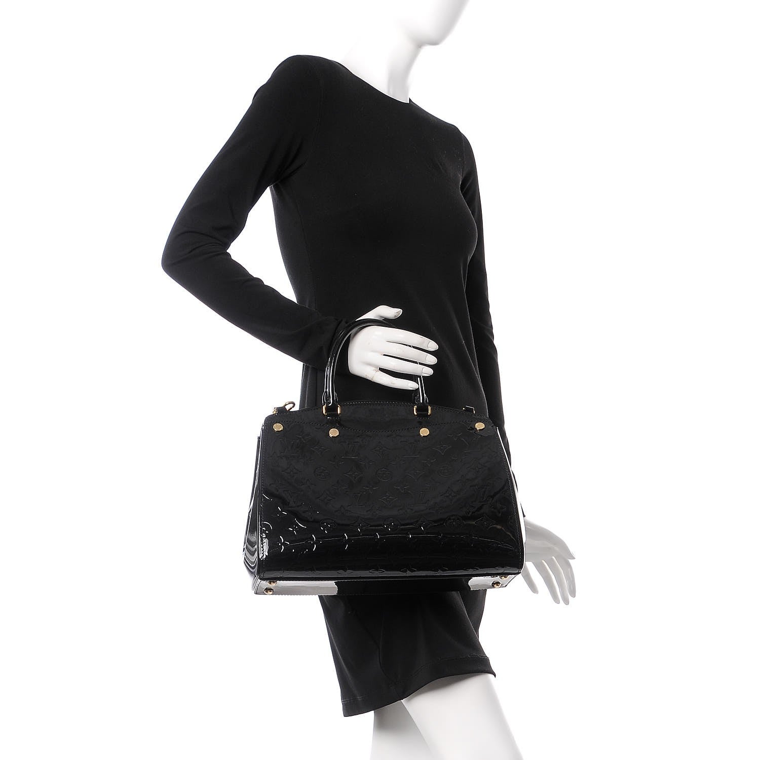 Louis Vuitton Vernis Brea MM Black 2 of 8