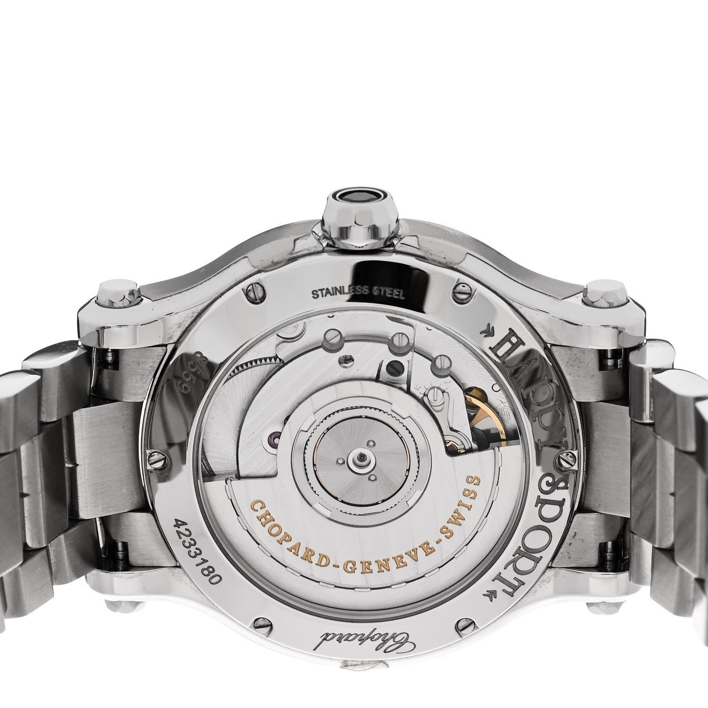 Stainless Steel 7 Diamond 36mm Happy Sport Automatic Watch