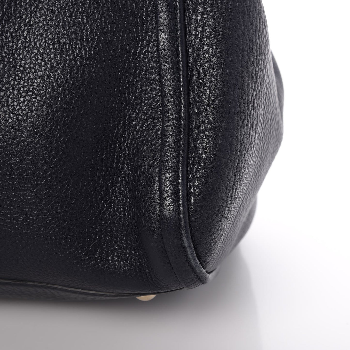 Pebbled Calfskin Large Soho Shoulder Bag Blue