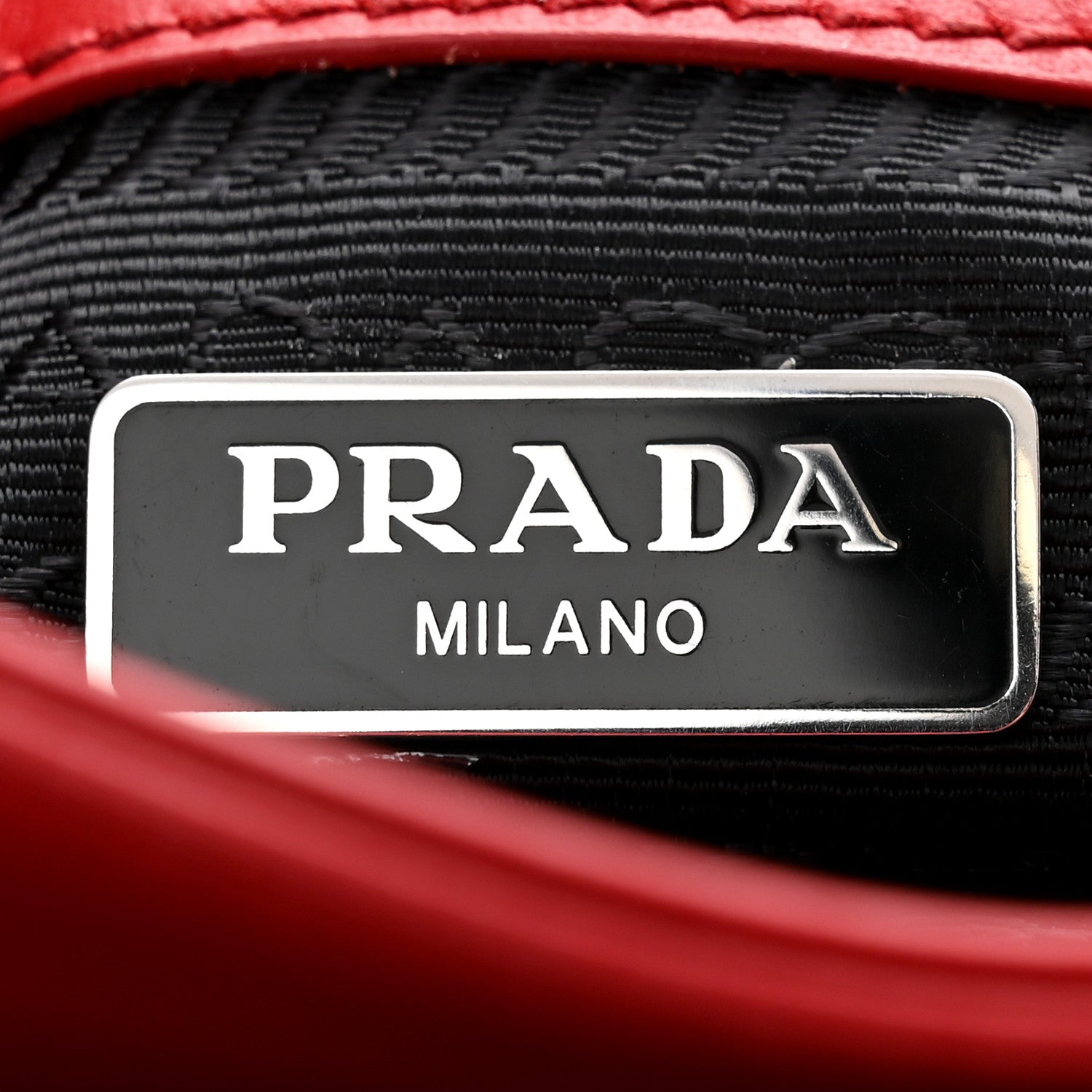Prada Saffiano Soft Calfskin Chain Crossbody Bag Fuoco 7 of 12
