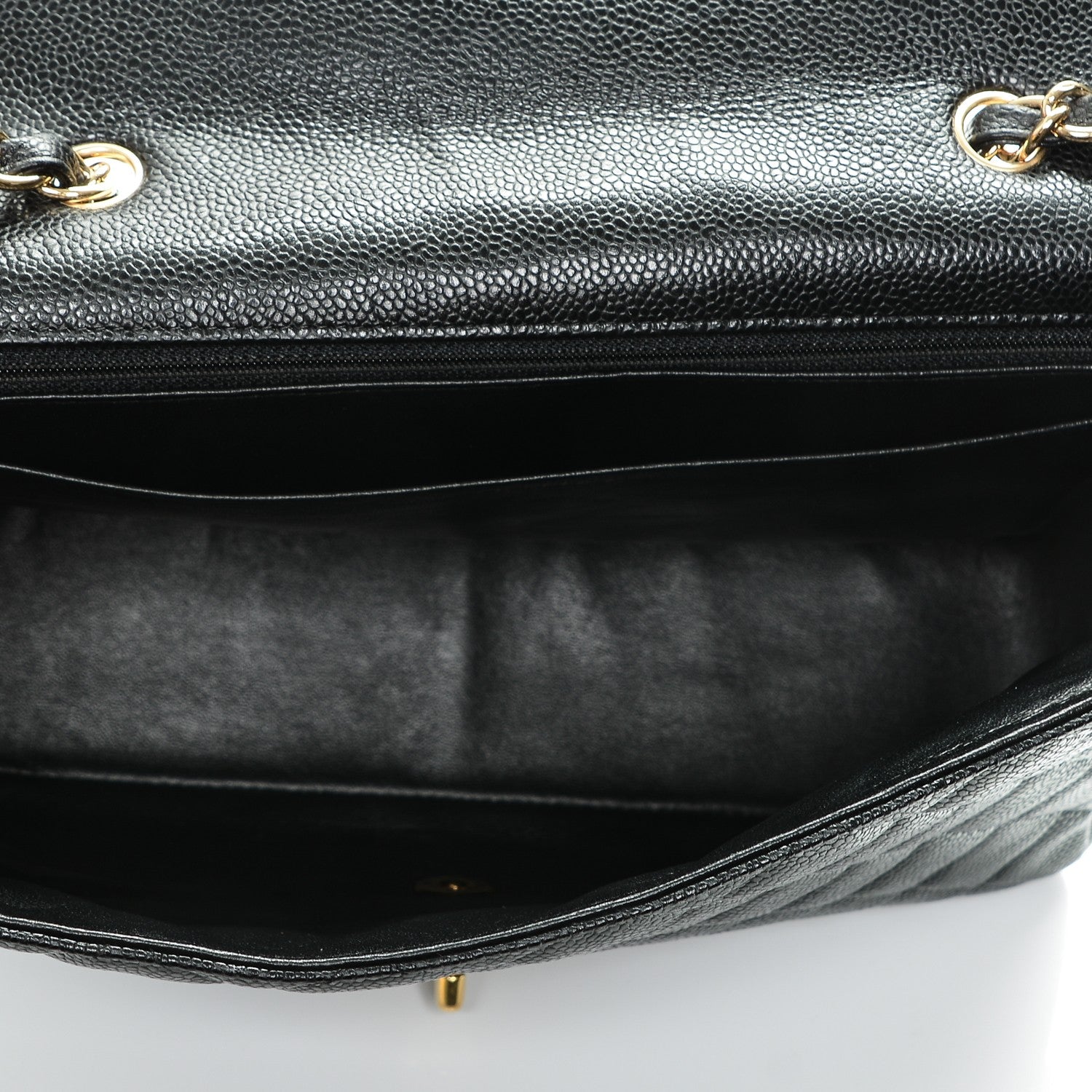 Chanel Caviar Quilted Jumbo Single Flap Black 5 of 7