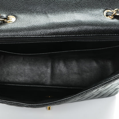 Chanel Caviar Quilted Jumbo Single Flap Black 5 of 7
