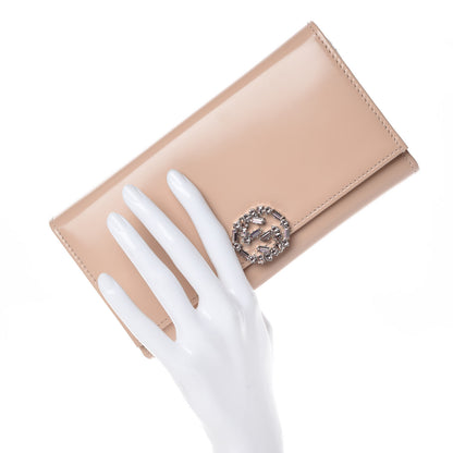 Gucci Shade Lux Calfskin Swarovski Crystal GG Sparkling Continental Wallet Rose 2 of 7