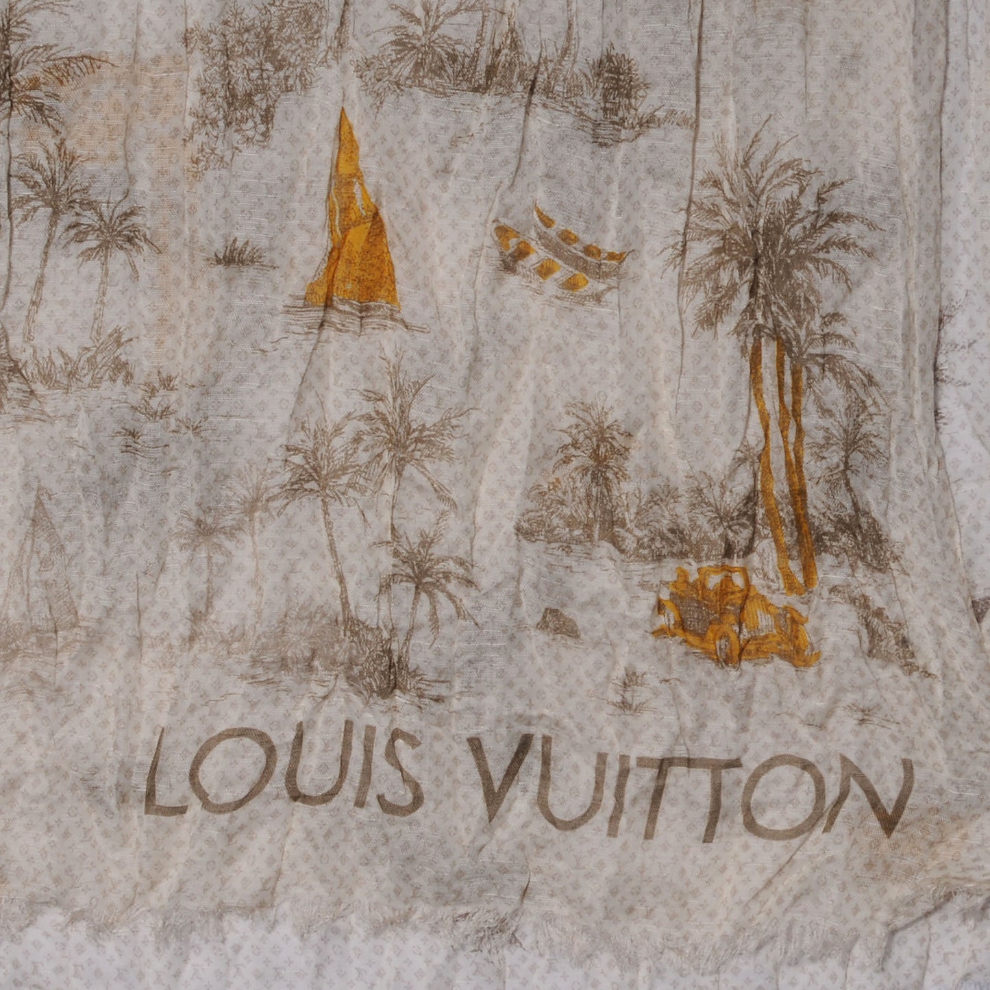 Cotton Linen Toile Etole De Louis Pareo Beige