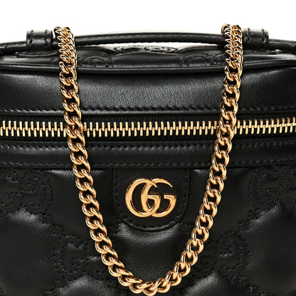 Gucci Calfskin GG Matelasse Mini Top Handle Bag Black 7 of 10