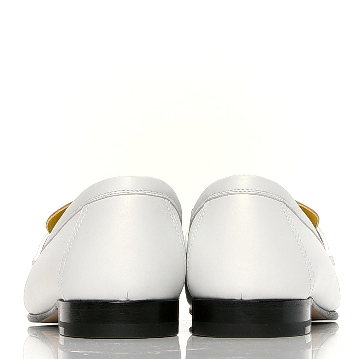 Hermes Calfskin Womens Paris Loafers 38.5 White Bois De Santal 6 of 9