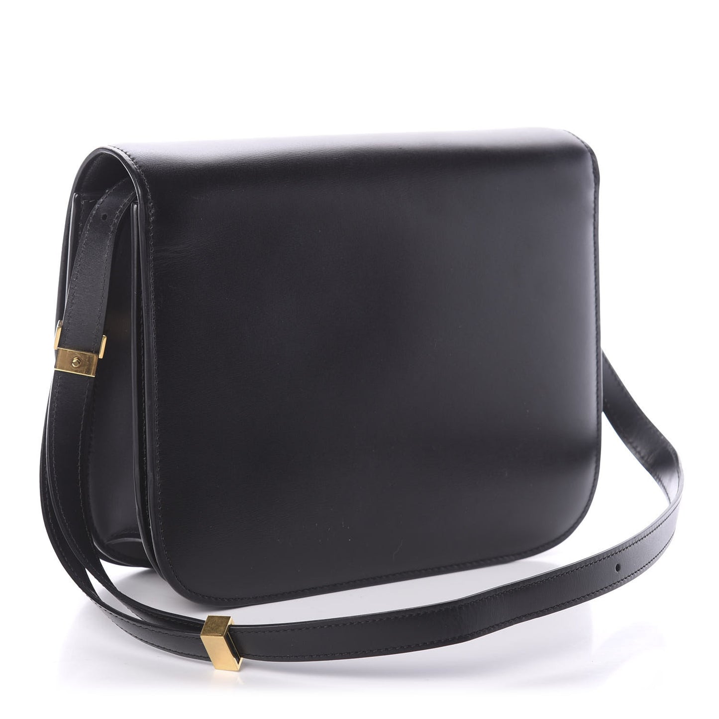 Box Calfskin Medium Classic Box Flap Bag Black