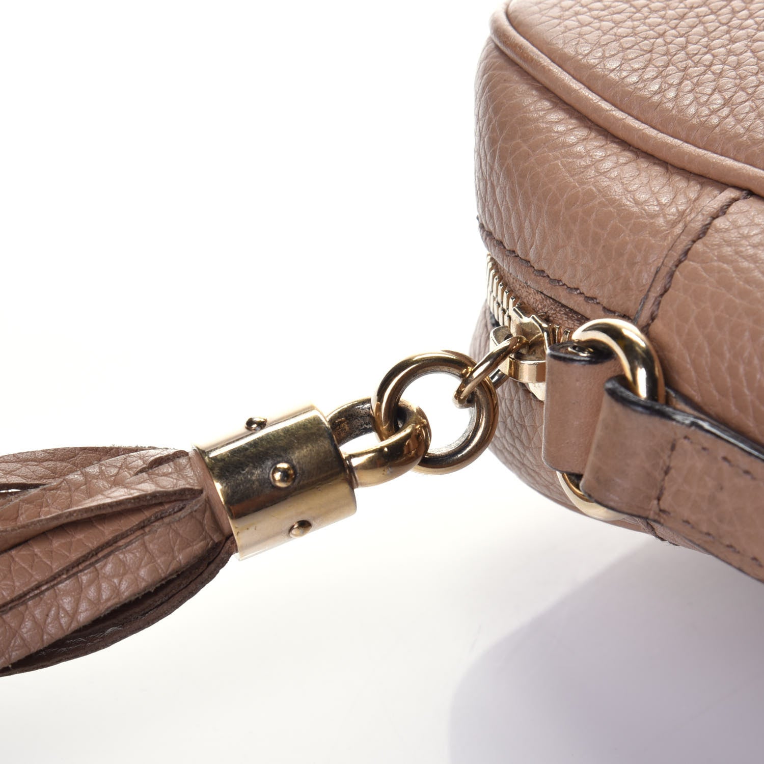 Gucci Pebbled Calfskin Small Soho Disco Bag Camelia 11 of 11
