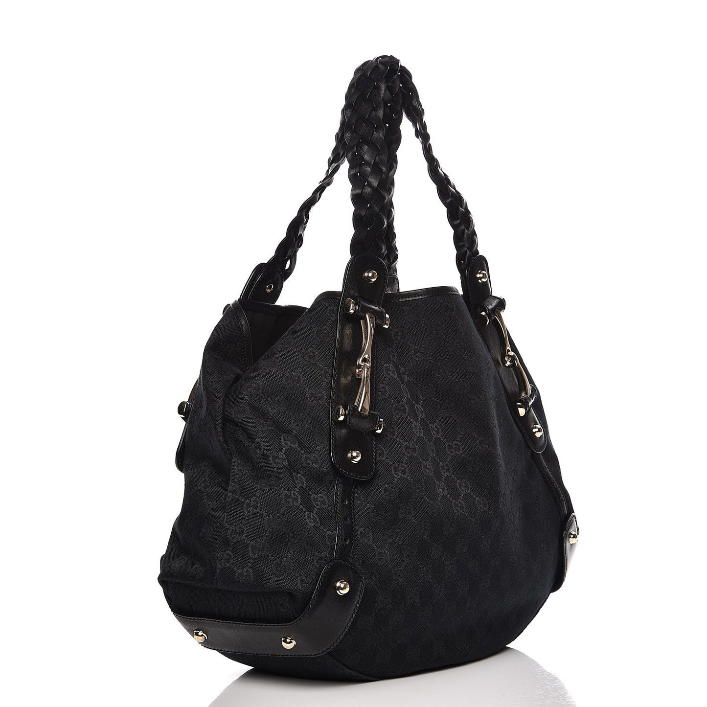 Monogram Medium Pelham Shoulder Bag Black