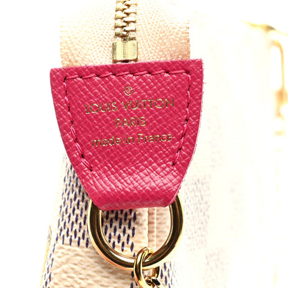 Louis Vuitton Damier Azur 2021 Christmas Animation Hollywood Mini Pochette Accessories Fuchsia 6 of 8