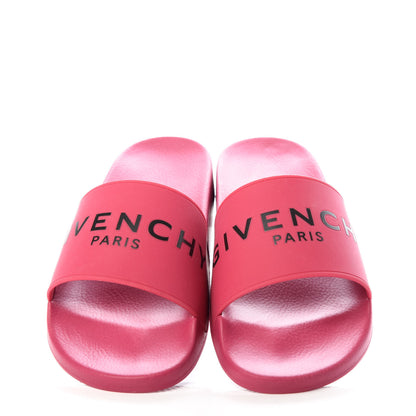 Givenchy Rubber Womens Logo Womens Pool Slides Sandals 41 Pink 5 of 11