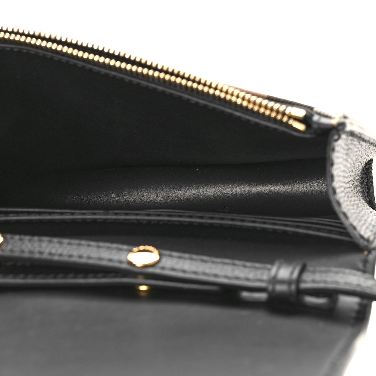 Grained Calfskin House Check Tartan Mix Hampshire Wallet On Chain Black