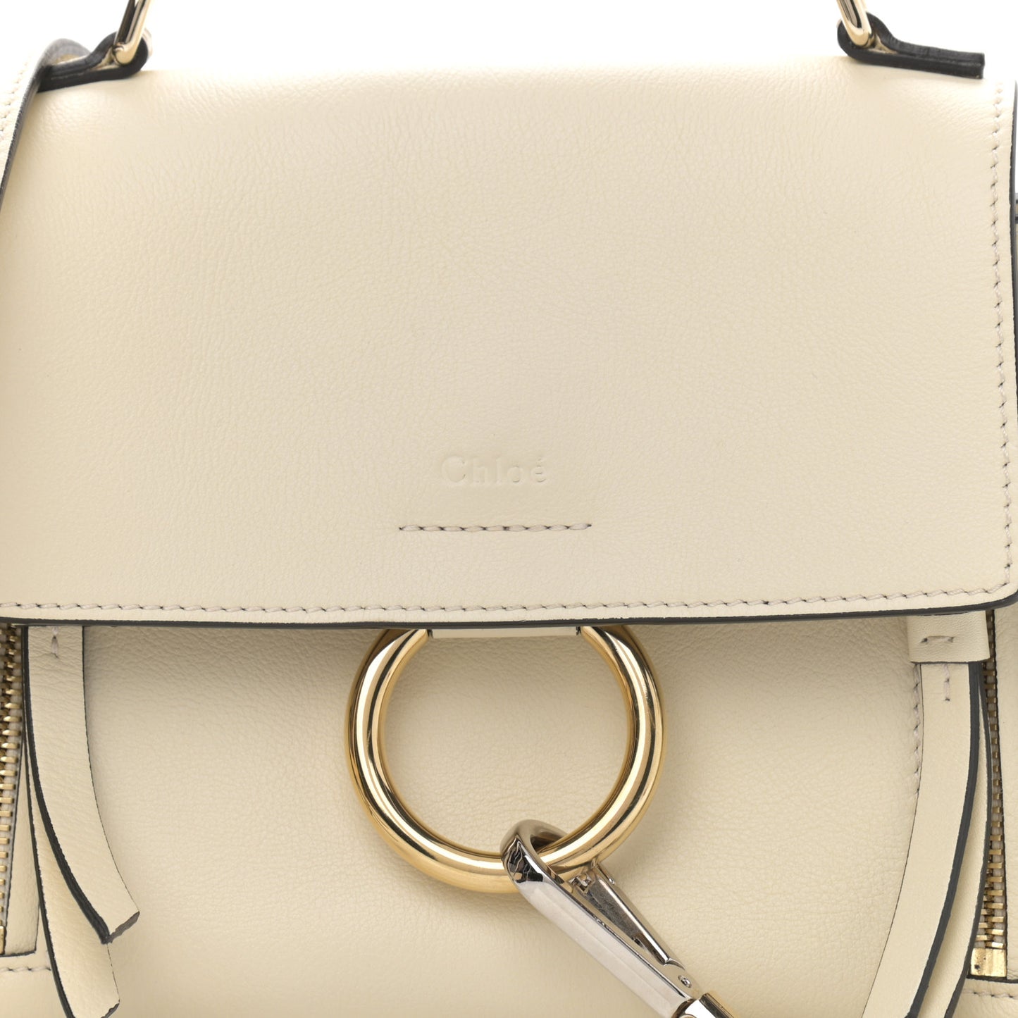 Calfskin Mini Faye Day Shoulder Bag Off White