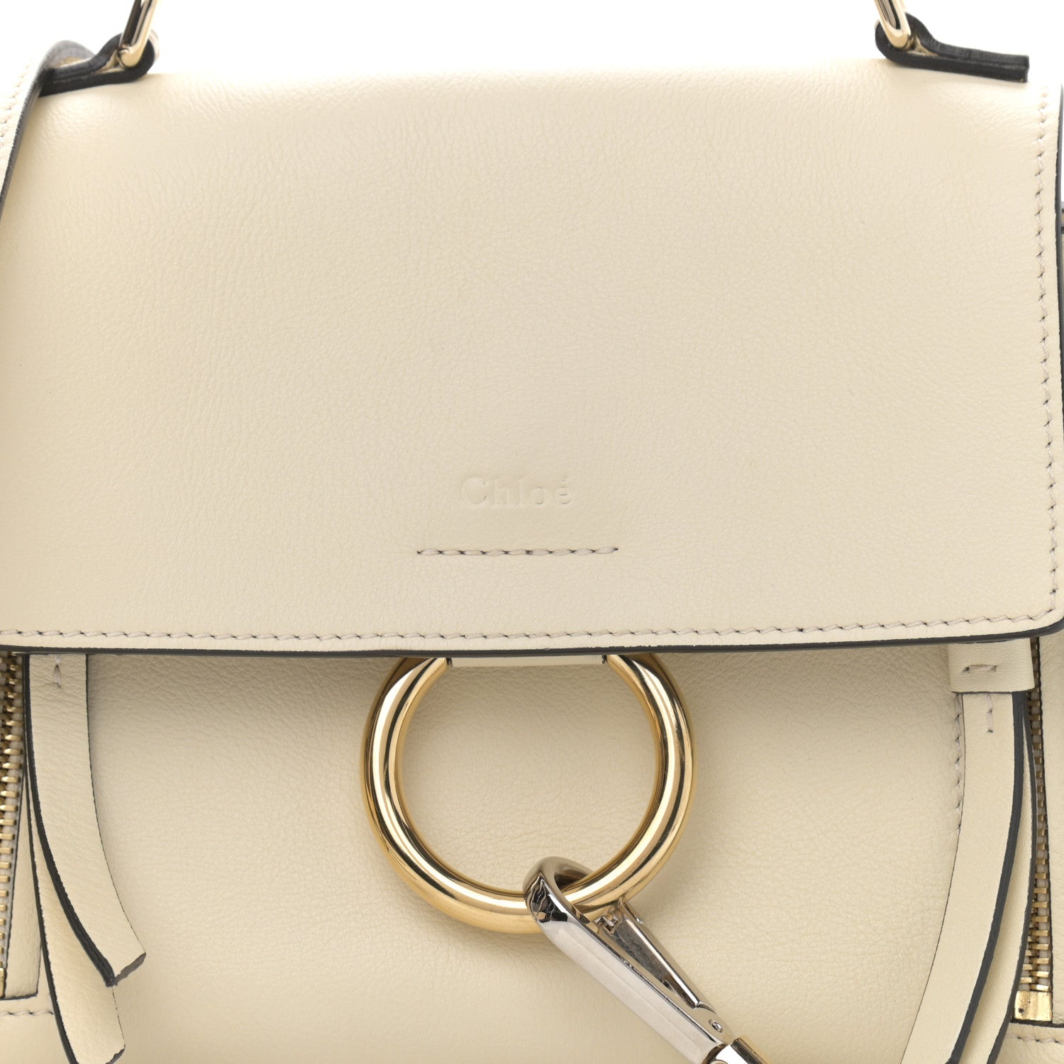 Chloe Calfskin Mini Faye Day Shoulder Bag Off White 8 of 11