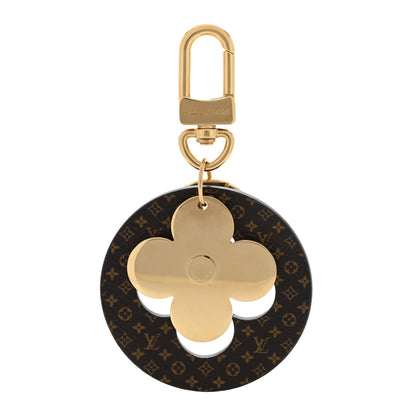 Louis Vuitton Monogram Puzzle Flower Bag Charm Key Holder Gold 1 of 3