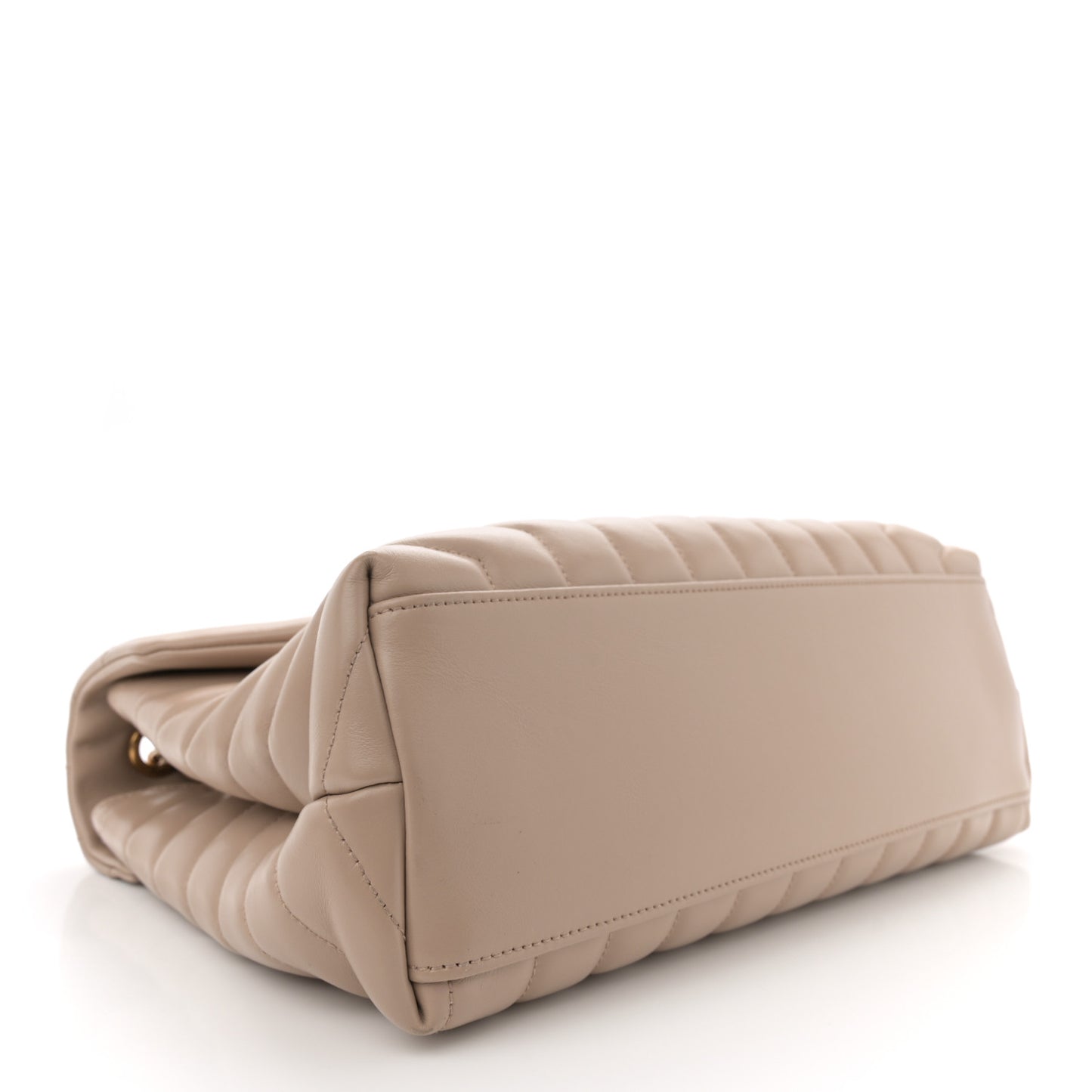 Calfskin Y Quilted Monogram Medium Loulou Chain Satchel Dark Beige