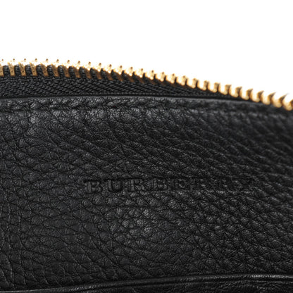 Burberry Calfskin Suede Patchwork Peyton Crossbody Clutch Bag Black 6 of 11