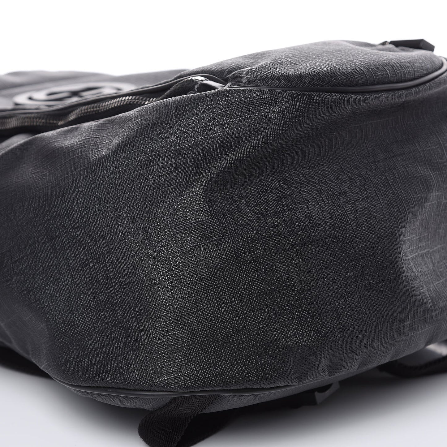 Coated Canvas Interlocking G Travel Backpack Black