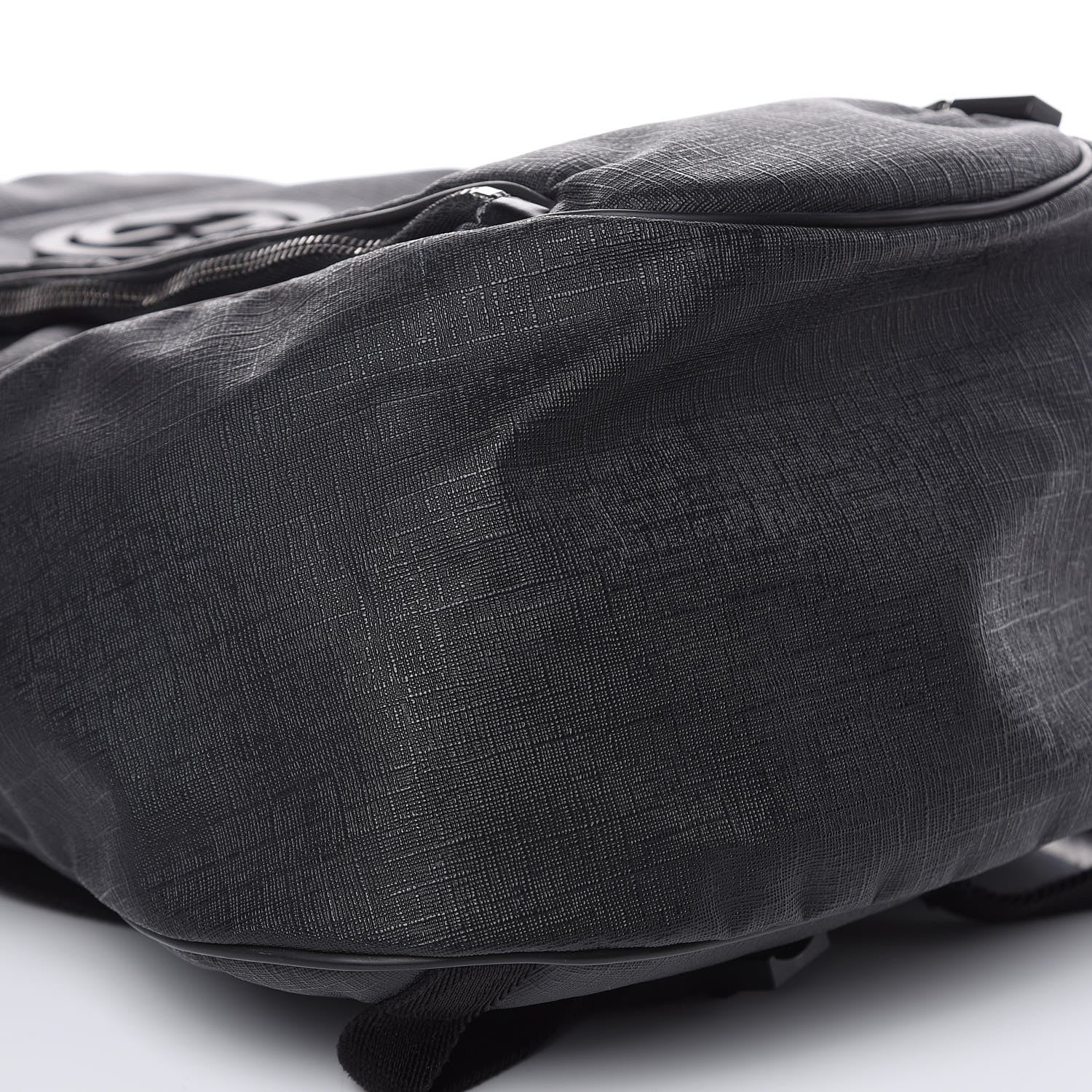 Gucci Coated Canvas Interlocking G Travel Backpack Black 8 of 12