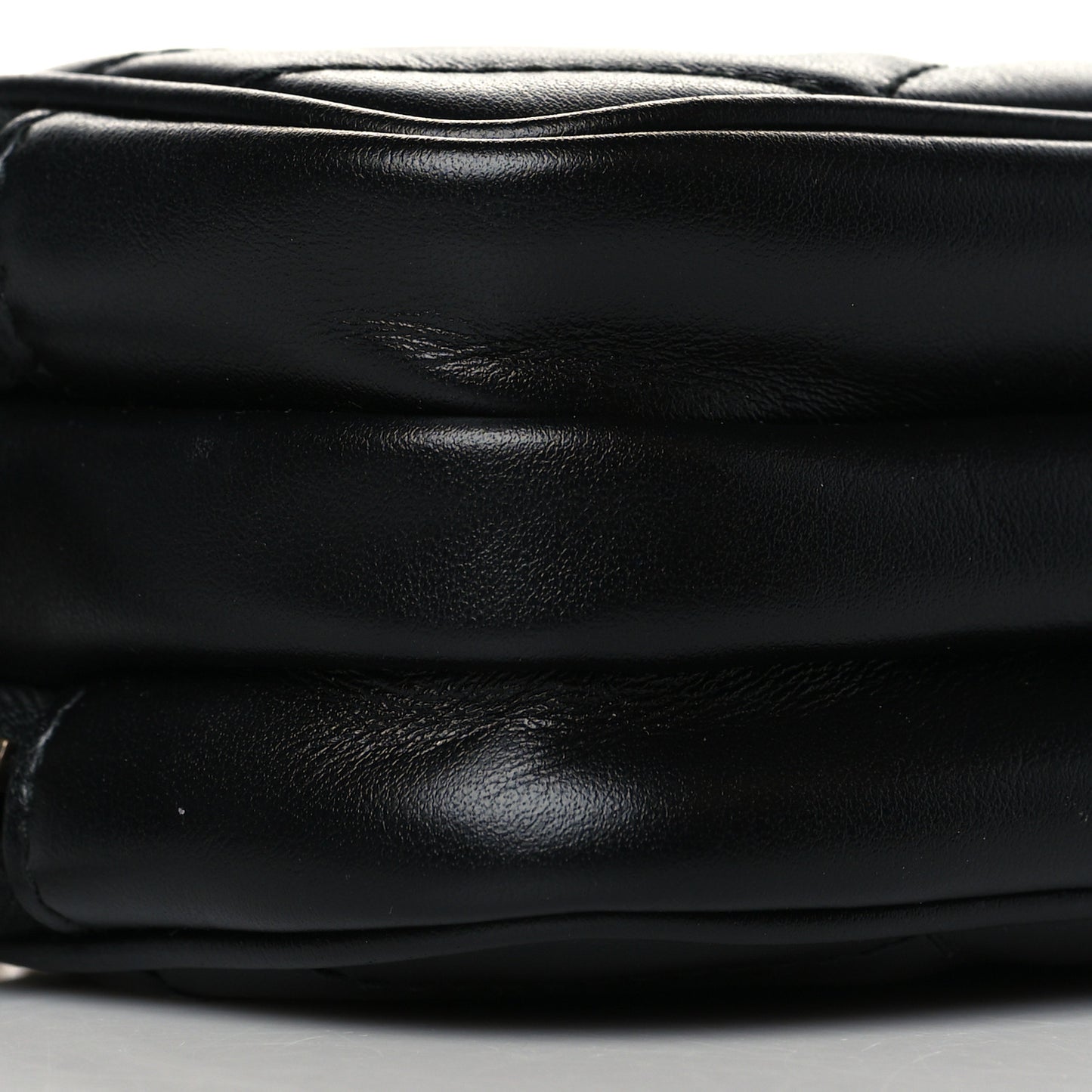 Calfskin Matelasse Mini GG Marmont Chain Crossbody Bag Black
