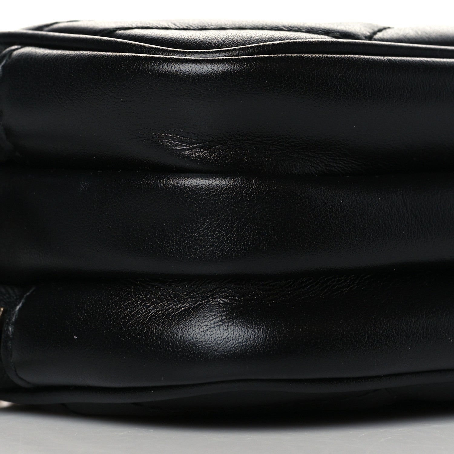 Gucci Calfskin Matelasse Mini GG Marmont Chain Crossbody Bag Black 11 of 13