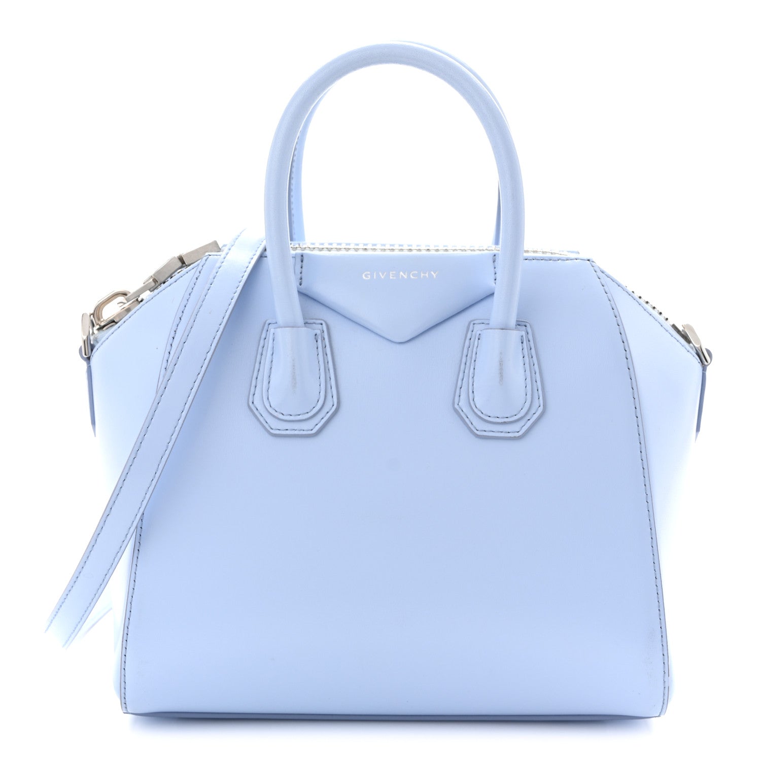 Givenchy Shiny Lord Calfskin Mini Antigona Baby Blue 1 of 10