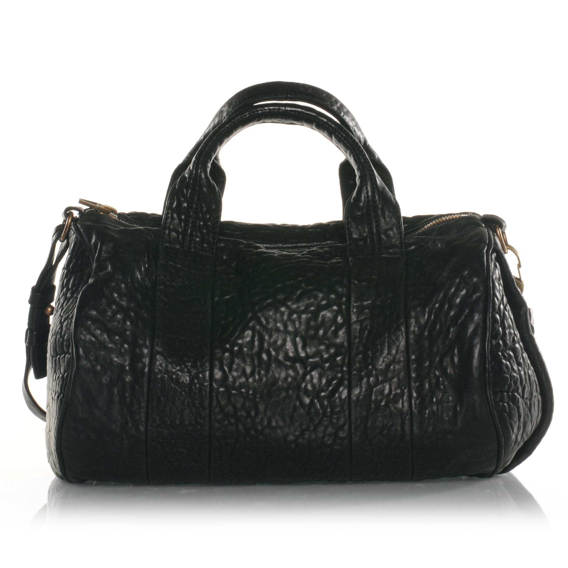 Alexander Wang Leather Rocco w Antique Brass Hardware Black 1 of 6