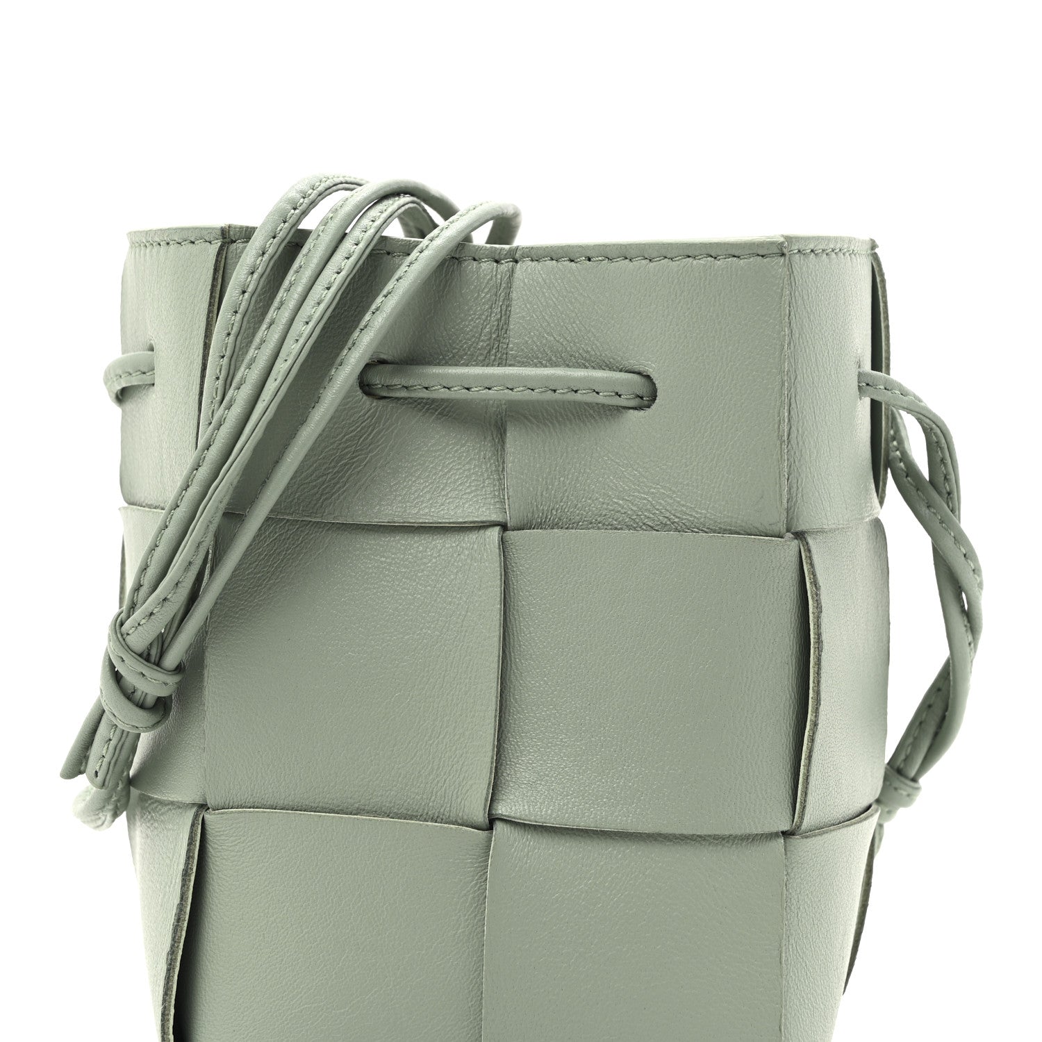 Bottega Veneta Nappa Maxi Intrecciato Mini Cassette Bucket Bag New Sauge 7 of 9