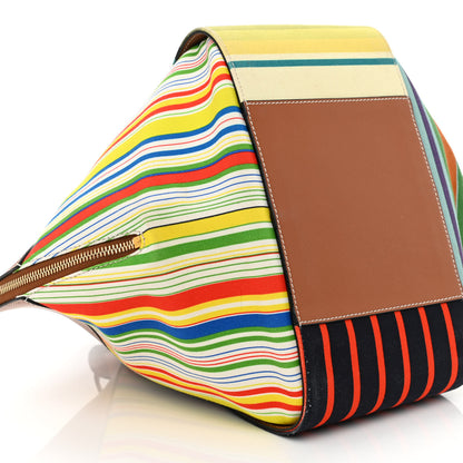 Loewe Canvas Calfskin Small Stripes Hammock Shoulder Bag Multicolor 9 of 10