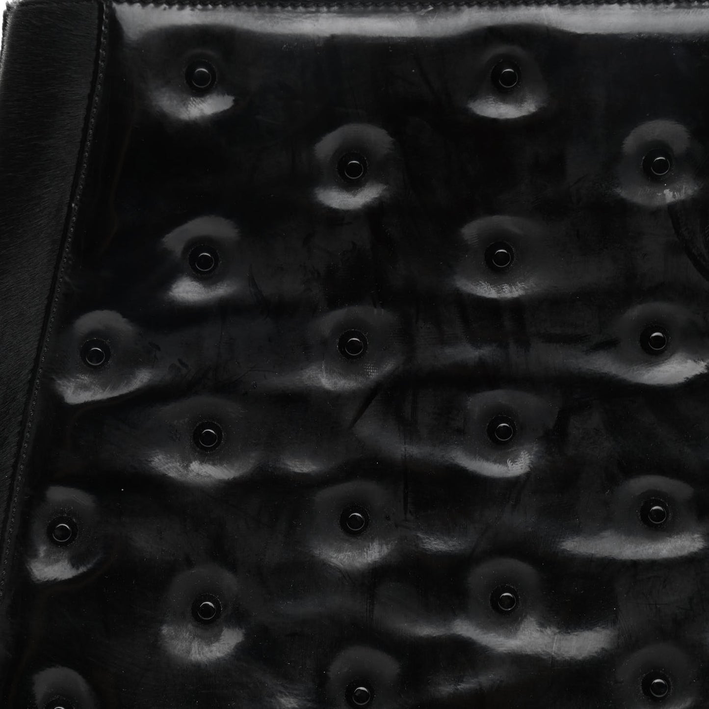 Patent Calf Hair Studded Regular 2Jours Tote Black