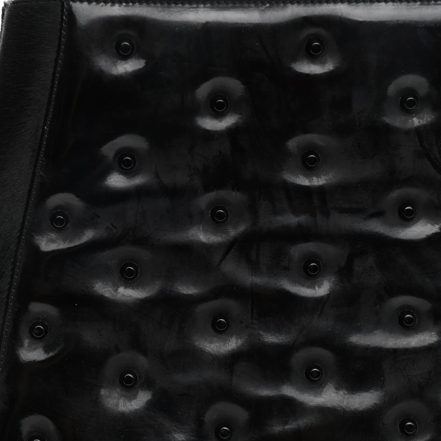 Fendi Patent Calf Hair Studded Regular 2Jours Tote Black 13 of 13