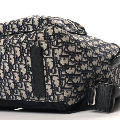 Christian Dior Oblique Calfskin Rider Backpack Beige Black 9 of 10