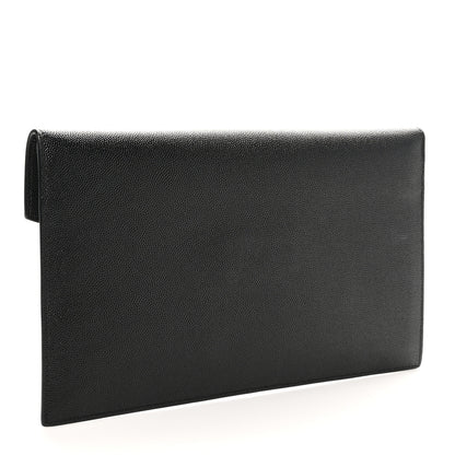 Saint Laurent Grain De Poudre Uptown Pouch Black 3 of 8