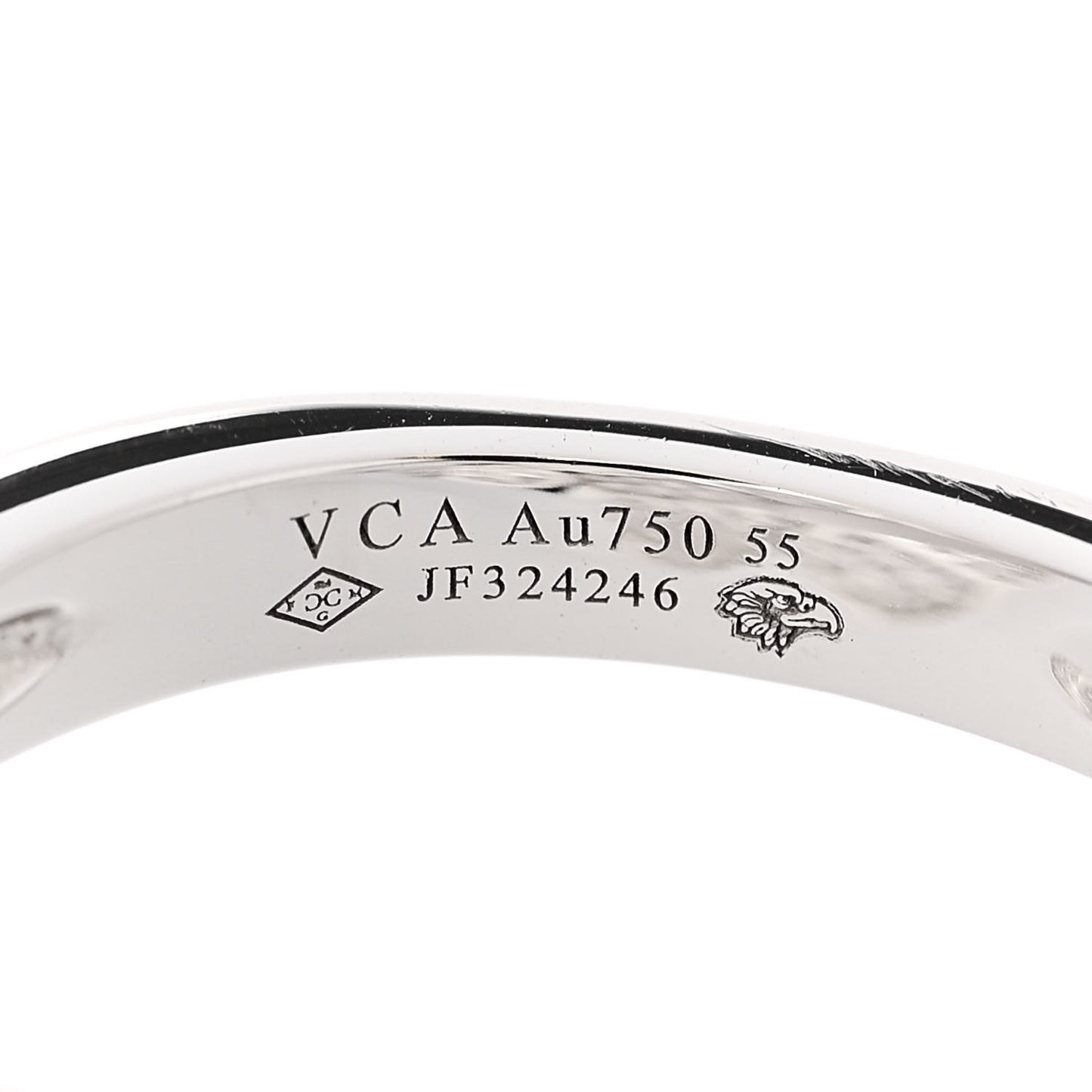 18K White Gold Diamond Frivole Between The Finger Pave Ring 55 7.25