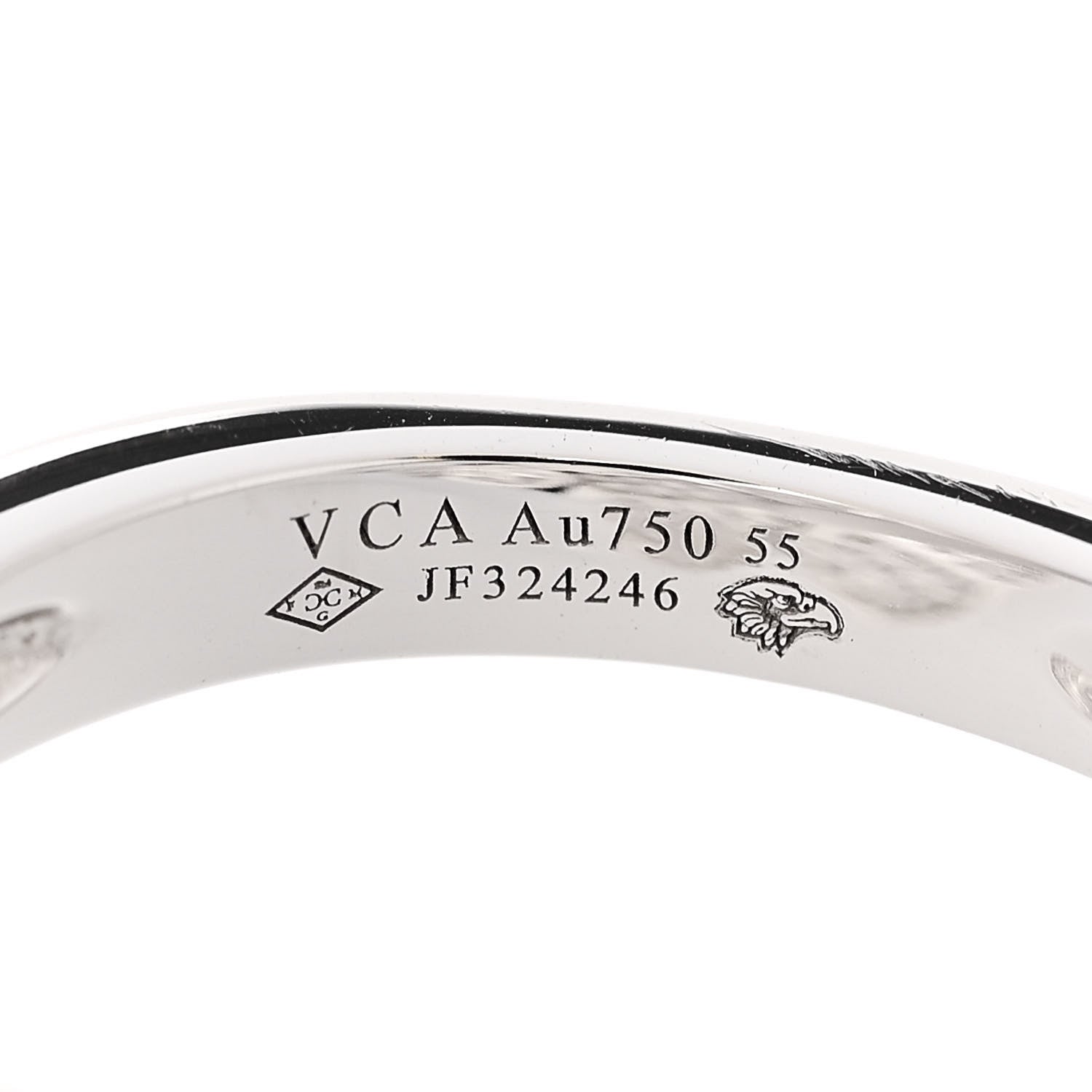 Van Cleef & Arpels 18K White Gold Diamond Frivole Between The Finger Pave Ring 55 7.25 5 of 6