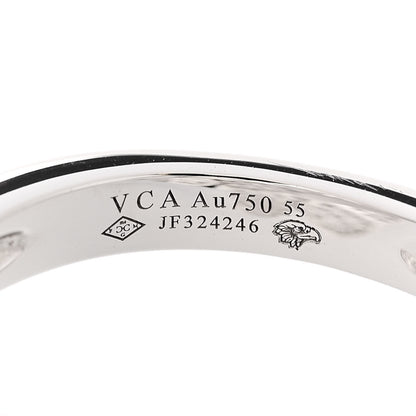 Van Cleef & Arpels 18K White Gold Diamond Frivole Between The Finger Pave Ring 55 7.25 5 of 6