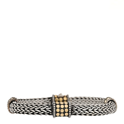 John Hardy Sterling Silver 18K Yellow Gold Four Station Dot Classic Chain Bracelet 1 of 3