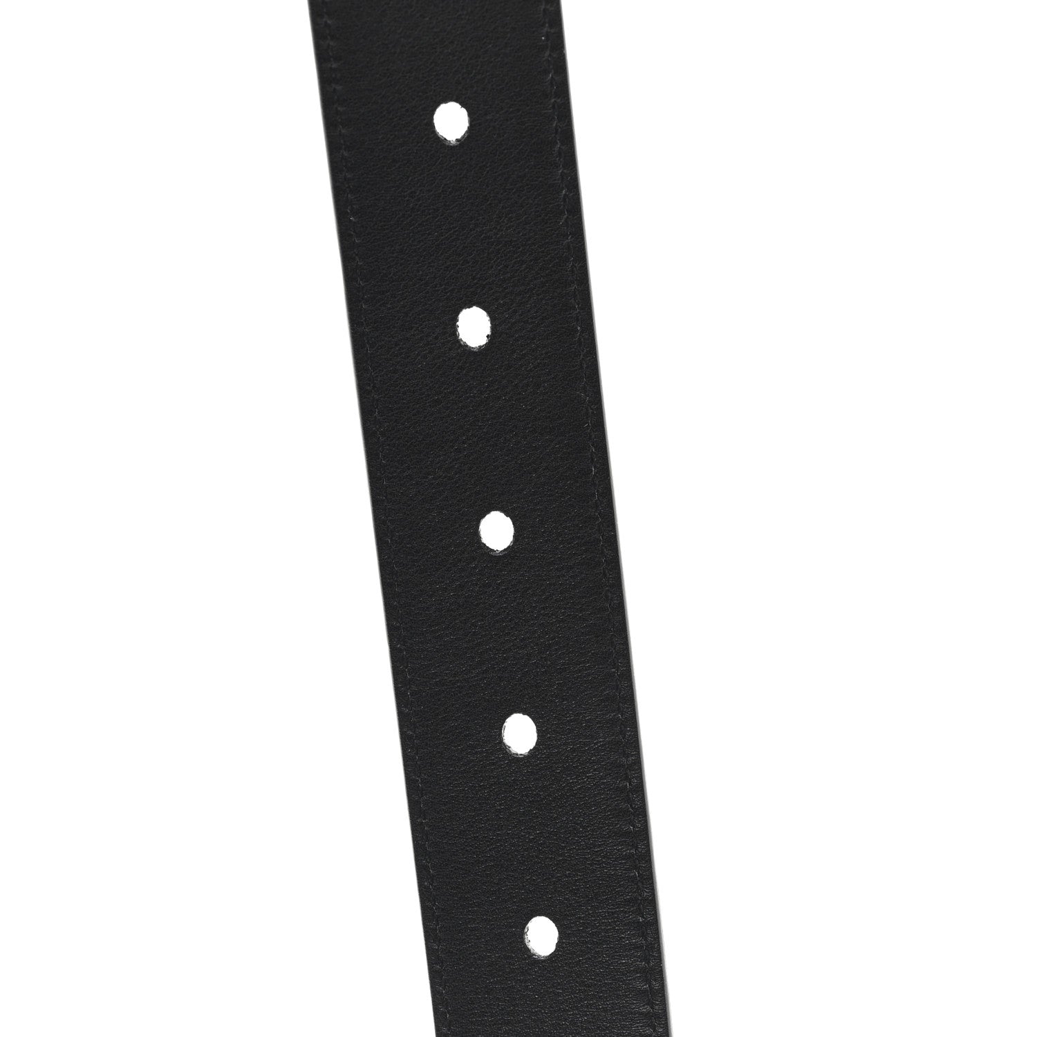Saint Laurent Grained Calfskin Monogram Cassandre Square Buckle Belt 90 36 Black 5 of 5