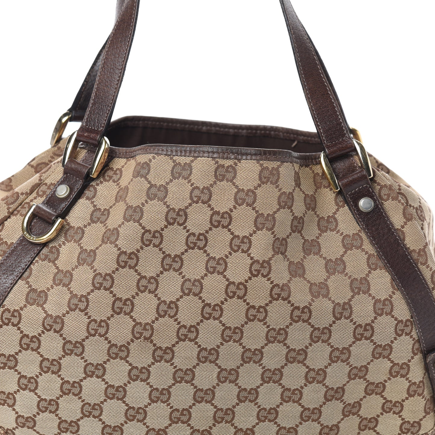 Monogram Medium Abbey Shoulder Bag Dark Brown
