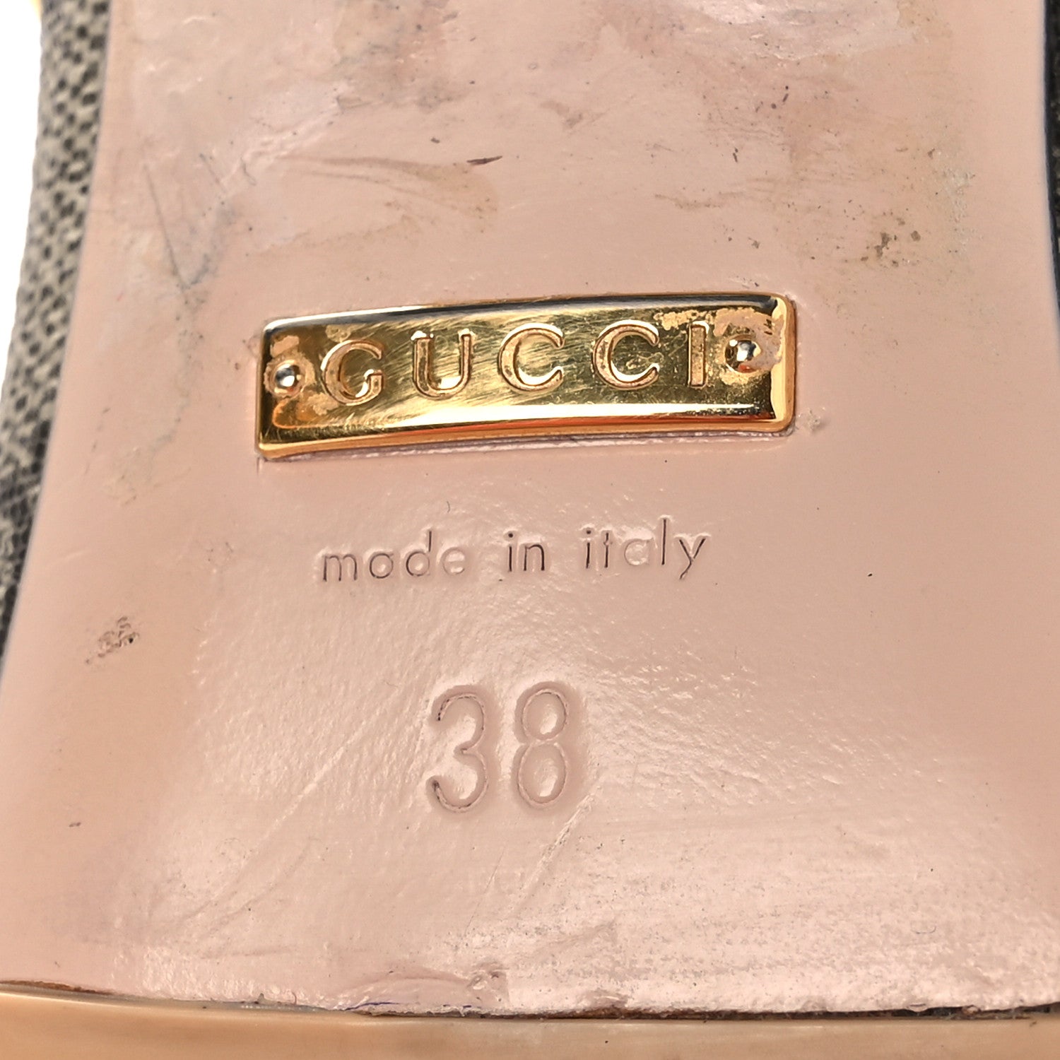 Gucci GG Supreme Monogram Malaga Kid Blondie 55mm Ankle Boots 38 Beige Ebony New Acero 8 of 14
