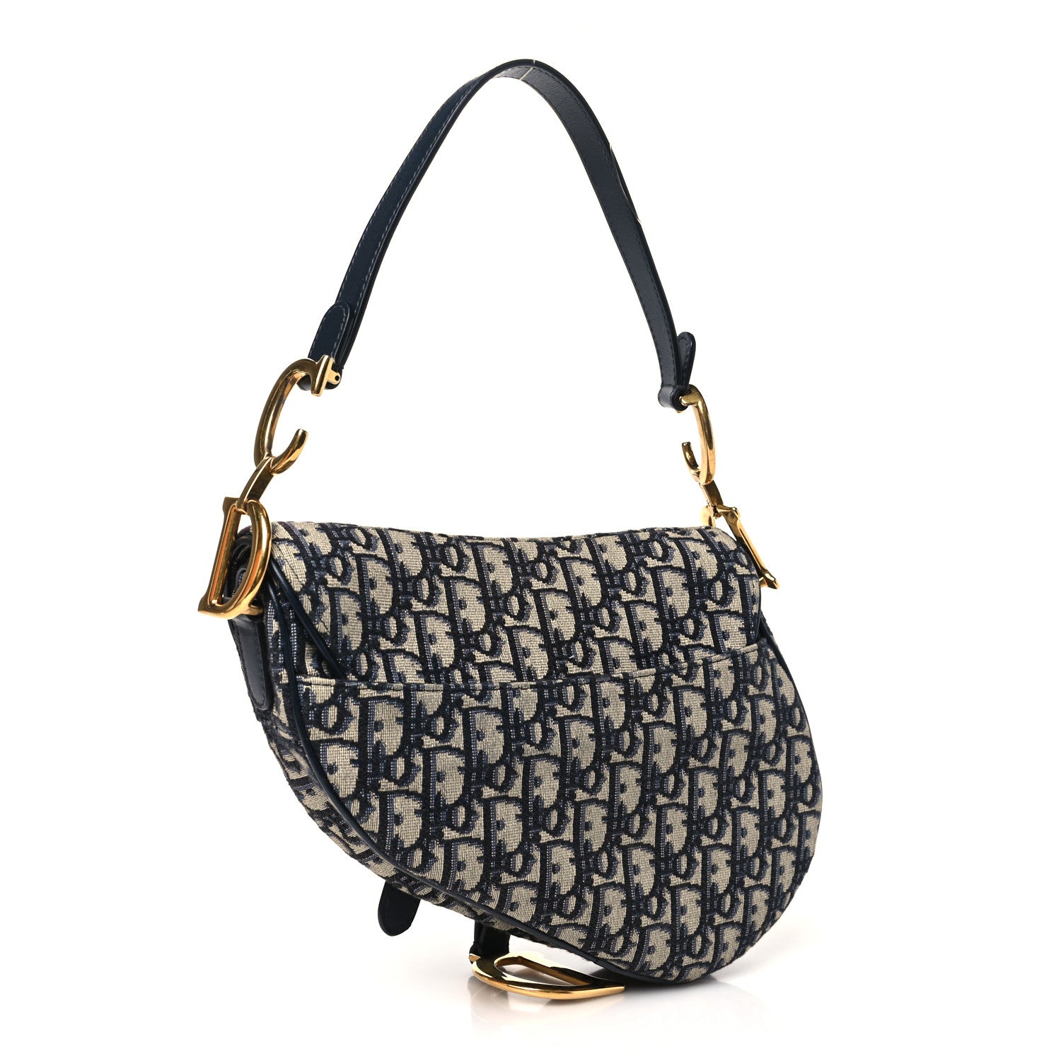 Christian Dior Oblique Saddle Bag Blue 3 of 11