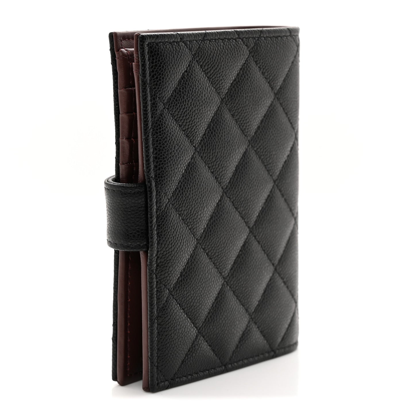 Caviar Quilted Passport Holder Black