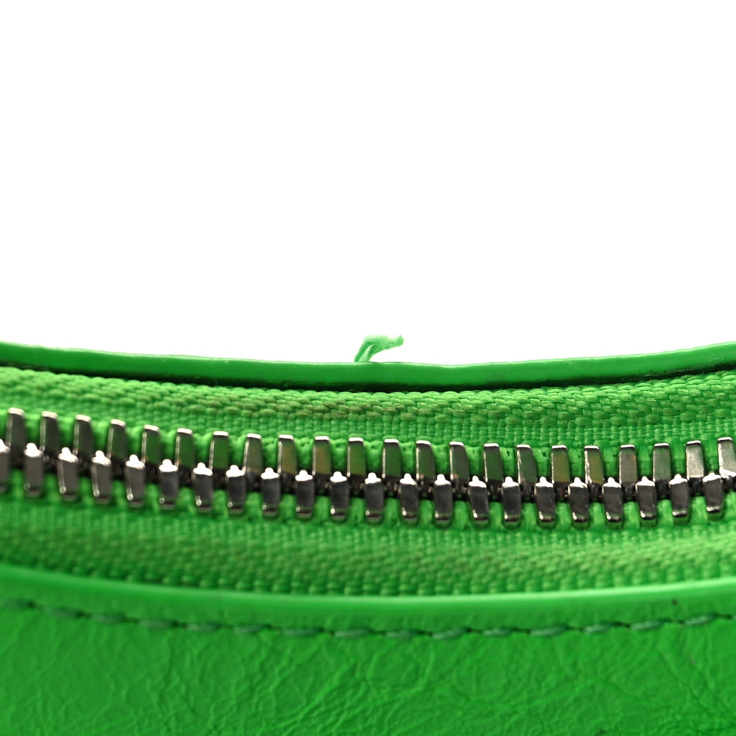 Agneau Arena Crystal Le Cagole Shoulder Bag XS Fluo Green
