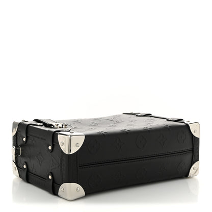 Louis Vuitton Calfskin Debossed Monogram Side Trunk Black 4 of 9